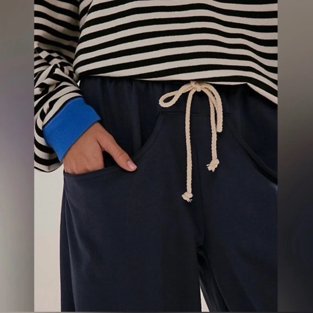 Free People Caden Pants - Navy - sz L - Picture 3 of 7